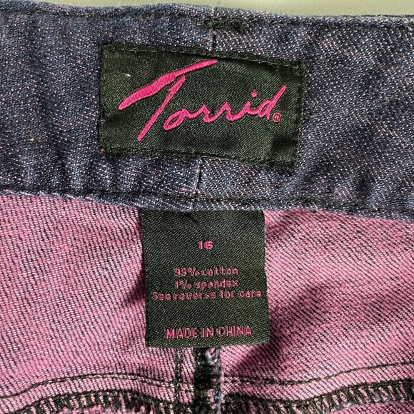 Torrid Women's Ankle Skinny Jeans Size 16 Indigo Mid Rise Dark Wash Denim - Picture 5 of 8
